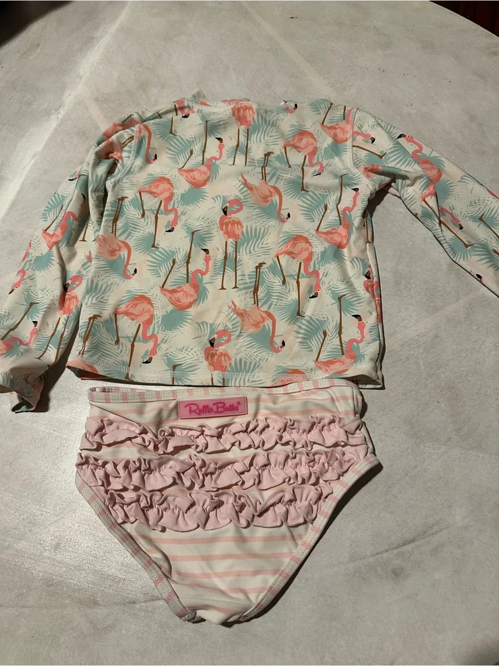 Rufflebutts Flamingo swimsuit // size 5